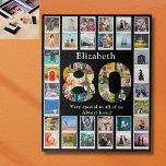 80th Birthday Photo Template Jigsaw Puzzle<br><div class="desc">Make that special person feel very loved with this wonderful photo template collage birthday gift. Add your favorite images to create a heartfelt keepsake with loving memories.</div>