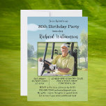 80th Birthday Photo Watercolor Golf Theme Invitation<br><div class="desc">This festive and colorful watercolor Photo 80th (any year) Birthday Party Invitation has a Golf theme and it's perfect for a Golfer and features a lovely golf course. Much to personalize to make appropriate for your own event. We have all the ingredients to make it a special party — starting...</div>