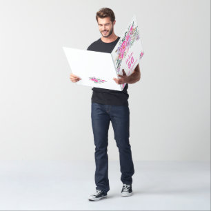 80th birthday pink watercolor floral card