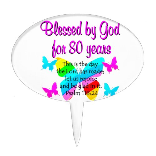 80TH BIRTHDAY PRAYER CAKE TOPPER