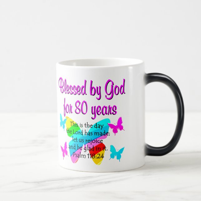 80TH BIRTHDAY PRAYER COLOR MORPH MUG  (Right)
