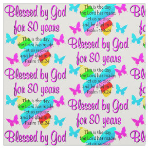 80TH BIRTHDAY PRAYER FABRIC