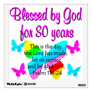 80TH BIRTHDAY PRAYER WALL STICKER