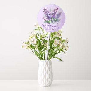 80th Birthday Purple Lilac Flowers Spring Balloon