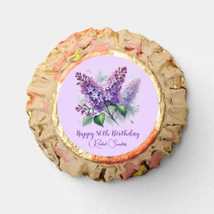 80th Birthday Purple Lilac Flowers Spring Reese's Peanut Butter Cups