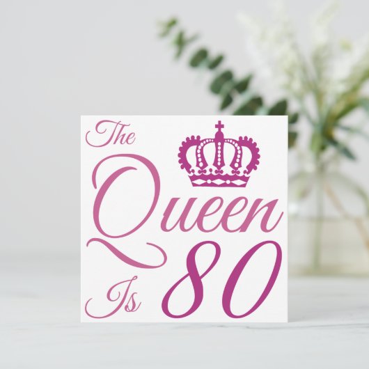 80th Birthday Queen (Standing Front)