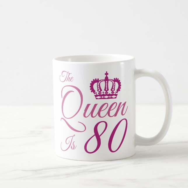 80th Birthday Queen Coffee Mug (Right)