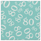 80th Birthday Random Number Pattern Teal 80