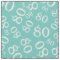 80th  Birthday Random Number Pattern Teal 80