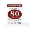 80th Birthday Red Genuine Legend Add Your Name