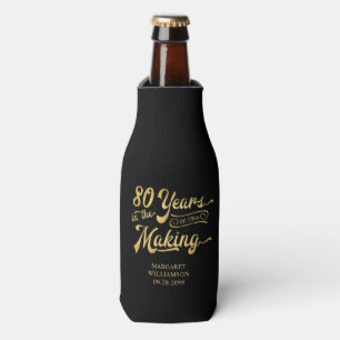 80th Birthday Retro Years in the Making Bottle Cooler