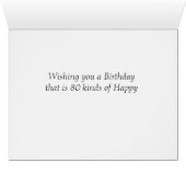 80th Birthday Rose Card (Inside Horizontal (Bottom))