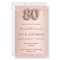 80th birthday rose gold invitation 