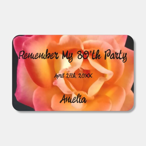 80'th Birthday Rose Photo Text Matchboxes