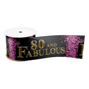 80th Birthday Satin Ribbon
