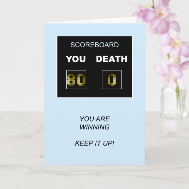 80th Birthday Scoreboard Card (Orchid)