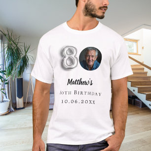 80th birthday silver photo T-Shirt