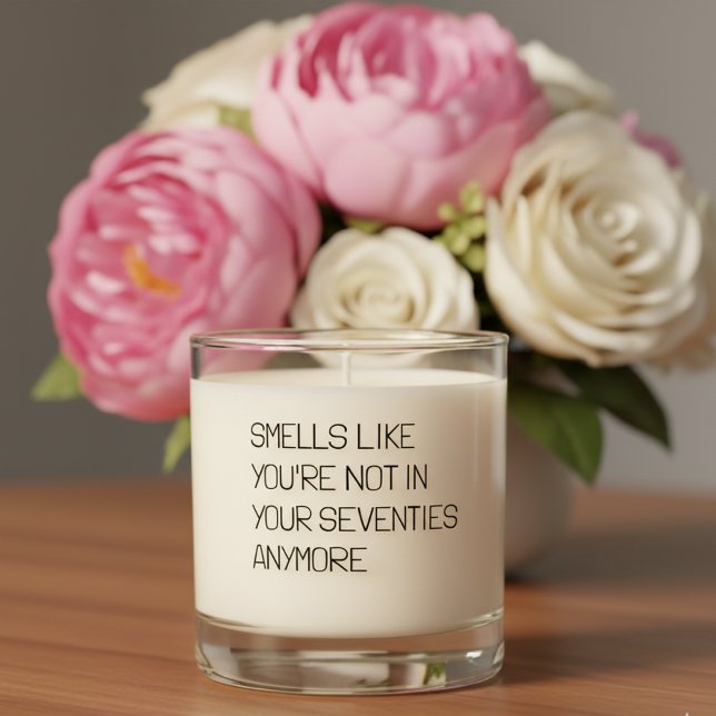 80th birthday Smells Like Funny Gift  Scented Candle (Creator Uploaded)