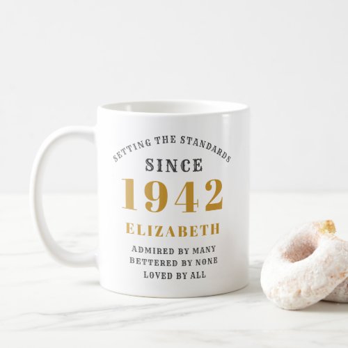 80th Birthday Standards Born 1942 Add Your Name Coffee Mug