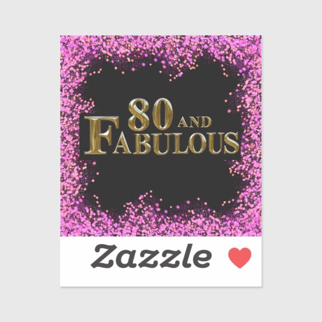 80th Birthday  Sticker (Sheet)