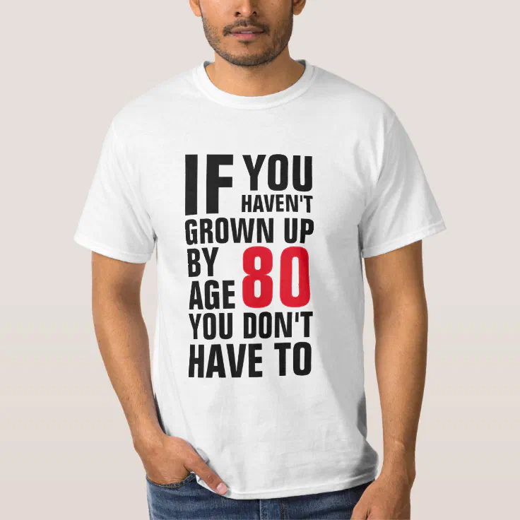 80th Birthday T Shirt Zazzle