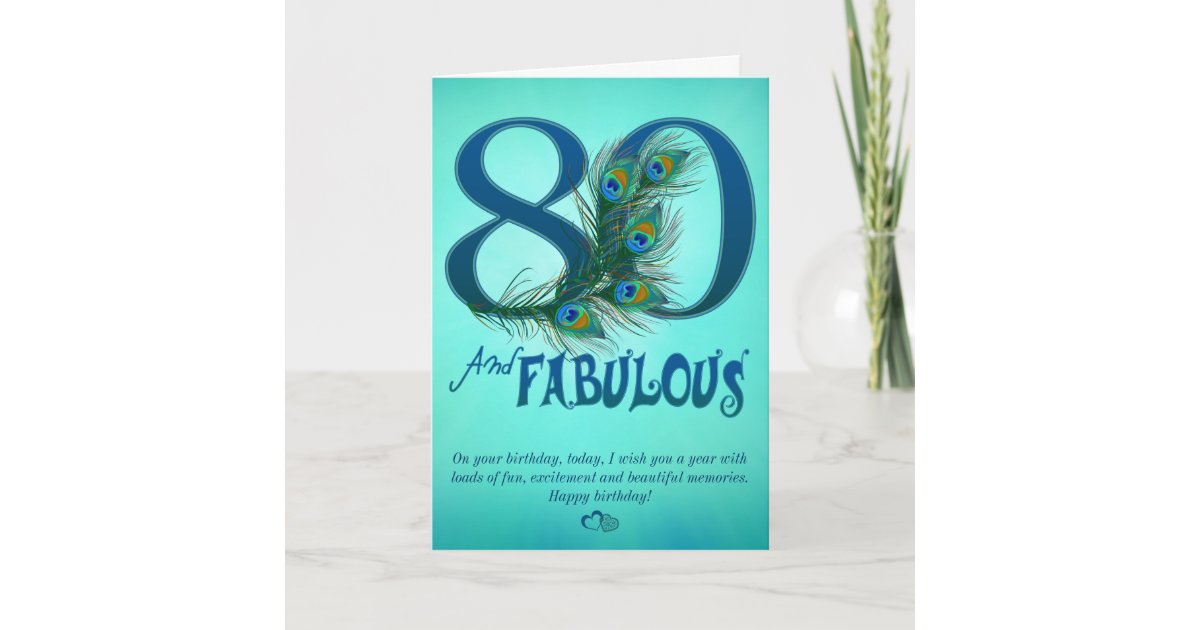 80th birthday template cards zazzlecom