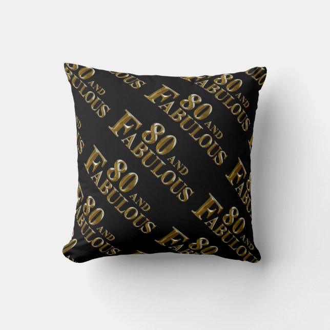 80th Birthday  Throw Pillow (Front)