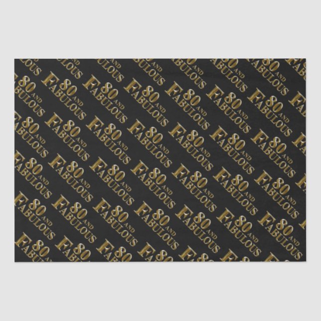 80th Birthday  Tissue Paper (Front)