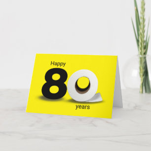 80th Birthday Toilet Paper Roll Card