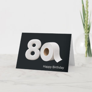 80th Birthday Toilet Paper Roll Card