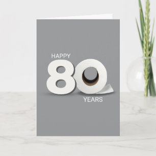 80th Birthday Toilet Paper Roll Card