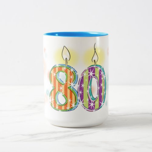 80th Birthday Two_Tone Coffee Mug