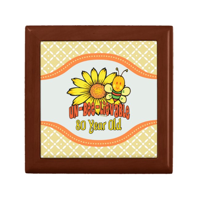 80th Birthday - Unbelievable at 80 Years Old Keepsake Box (Front)
