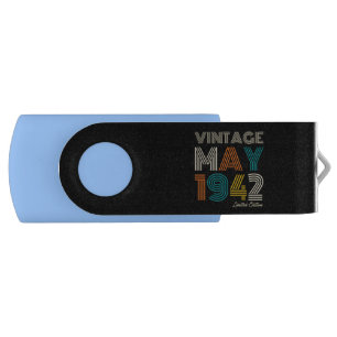 80th Birthday Vintage 1942 Limited Edition Flash D Flash Drive