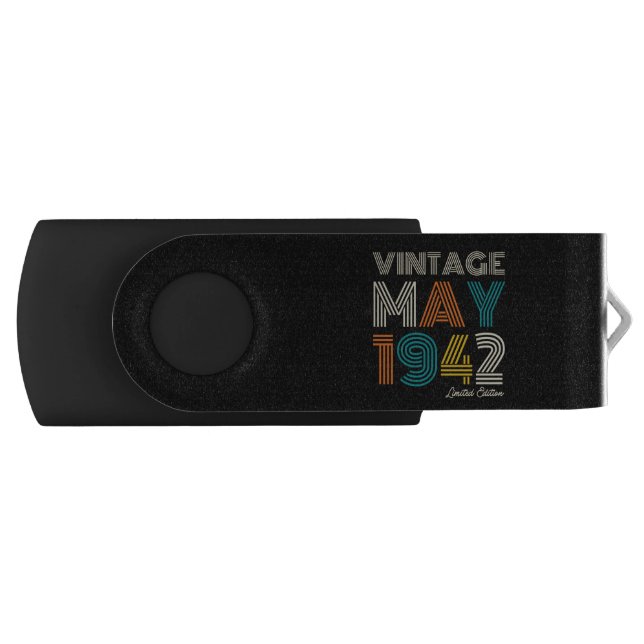 80th Birthday Vintage 1942 Limited Edition Flash Drive (Front)