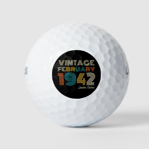 80th Birthday Vintage February 1942 Golf Balls