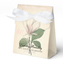 80th Birthday Vintage Magnolia Thank You Favor Box