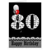 80th birthday with balloon bouquet (Front)