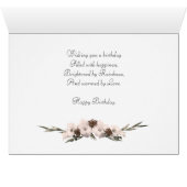 80th Birthday with magnolia Cards (Inside Horizontal (Bottom))