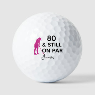 80th Birthday Women Golfer Funny Custom Golf Balls
