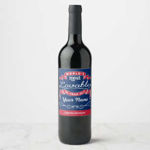 80th Birthday World’s Most Lovable 80-Year-Old Wine Label