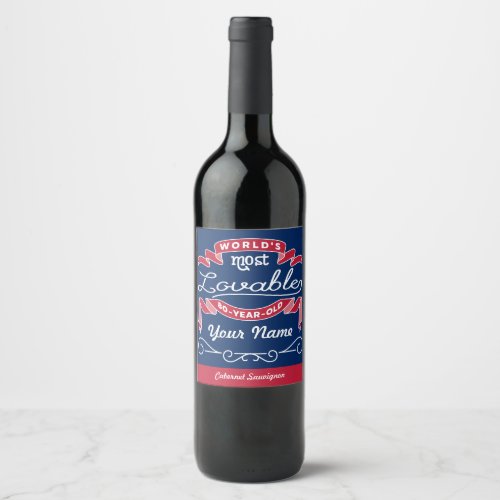 80th Birthday Worlds Most Lovable 80_Year_Old Wine Label