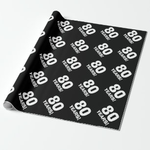 80th Birthday wrapping paper