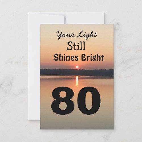 80th Birthday Your Light Shines Bright Sunset