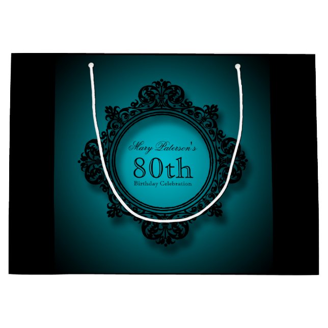 80th Bithday Celebration Personalized Gift Bag (Front)