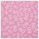 80th  Cool Random Number Pattern Pink 80 Fabric