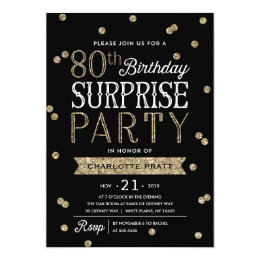 Surprise 80th Birthday Invitations Announcements Zazzle