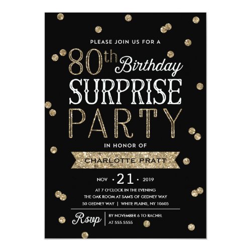 80th Birthday Invitations - 30+ Best 