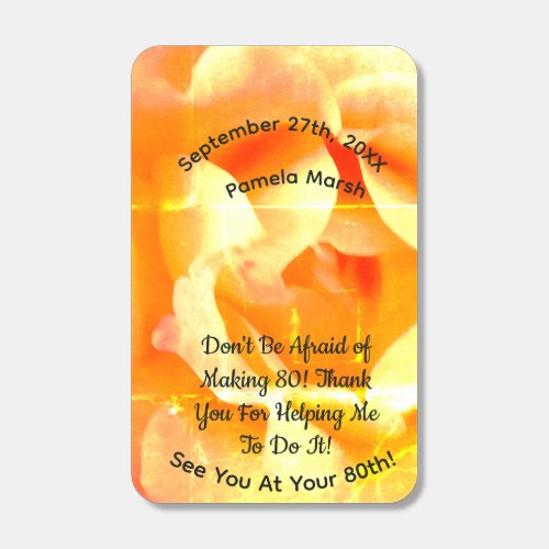 80th  golden rose photo humor text party matchboxes