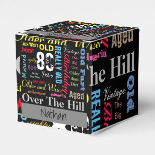 80th Happy BIrthday in a Graffiti Style Favor Boxes
